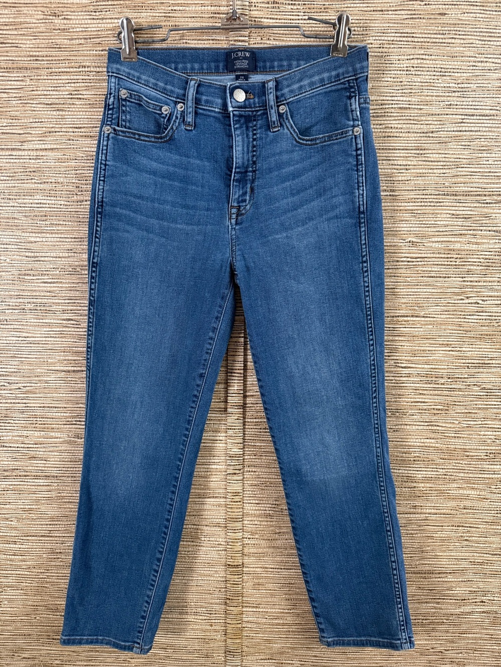 J.Crew Jeans Women’s 26 High Rise Ankle Vintage Straight Blue Stretch